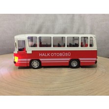 Mk Model Model Maket 1/27 Ölçek Nostalji Halk Otobüsü Sesli ve Işıklı (Kırmızı)