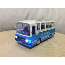 Mk Model Model Maket 1/27 Ölçek Nostalji Halk Otobüsü Sesli ve Işıklı (Mavi)