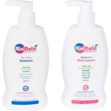 Dermadolin Minidolin Bebek Saç ve Vücut Şampuanı 250 ml Minidolin Nemlendirici Vücut Losyonu 250 ml