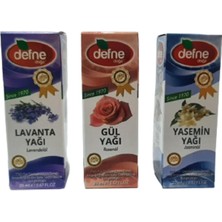 Defne Doğa Lavanta + Gül + Yasemin Yağı  3 X 20 Ml