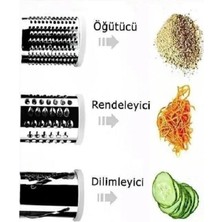 Baysa Doğrayıcı Çevirmeli Değirmen Rulo Kollu Manuel Sebze Vantuzlu Rende