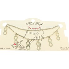 X-lady Accessories Gümüş  Renk Uzatma ve Kesme Sonsuzluk Zincir Halhal - 1905