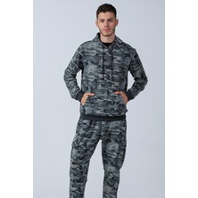Alexander Gardi Kamuflaj Desenli Kapüşonlu Sweatshirt (E21-72101-UST)