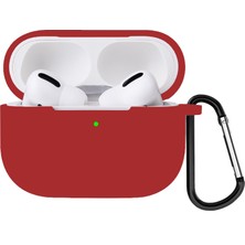 Deilmi Kırmızı Airpods Pro 2. Nesil Uyumlu Hoparlör Mikrofon Delikli Pastel Renkli Koruma Kopçalı Silikon Lansman Koruyucu Kılıf