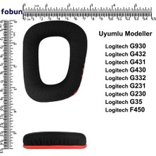 Fobun Logitech G930 G430 F450 G432 G332 G231 G230 Kulaklık Pedi Kulaklık Süngeri G930 G430 F450 G432 G332 G231 G230 Model Kulaklık Sünger Kulaklık Yastığı