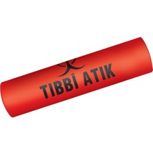 İlka Plastik Tıbbi Atık Çöp Torbası Battal Boy 75X90 cm Kırmızı 10'lu (1 Koli) 90 Mikron