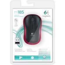 Logitech M185 Kablosuz Mouse Kırmızı 910-002237