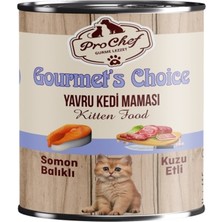 Prochef 24 Adet Gourmet's Choice Yavru Kedi Maması | 415 gr Somon Balıklı & Kuzu Etli Konserve Yaş Mama