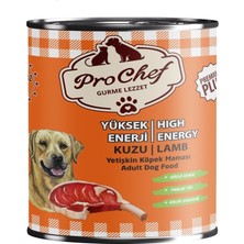 Prochef 24 Adet Premium Plus Yetişkin Yüksek Enerji Köpek Maması | 415 gr Kuzu Etli Konserve Yaş Mama