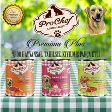 Prochef 24 Adet Premium Plus Yetişkin Köpek Maması | 415 gr Dana Etli Konserve Yaş Mama