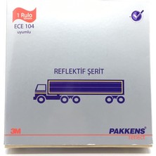 3M Pakkens Ece 104 Uyumlu 3m Reflektif Şerit Reflektör Bant 50 Metre (1 Top) Kırmızı