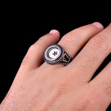 Takı925 Ayyıldız Model 925 Ayar Gümüş Erkek Yüzük