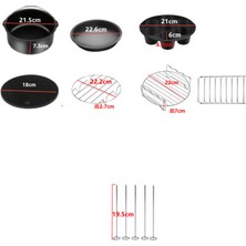 Yuandong Hava Fritöz Aksesuarları 7 Adet Philips Airfryer Xxl HD9630, HD9650 Ile Uyumlu - Renkli (Yurt Dışından)