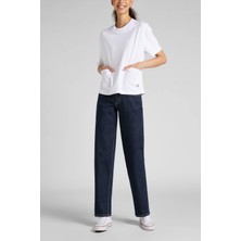 Lee Jane Cuffed Straight Fit Yüksek Bel Jean Kot Pantolon