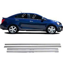 Alminox Oto Chevrolet Lacetti Sedan ( 2004-2011 ) Krom Cam Çıtası Paslanmaz Çelik 4 Parça