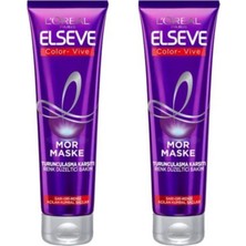 Elseve Loreal Paris Turunculaşma Karşıtı Mor Maske 150 ml 2 Adet Elsv-Msk-2