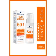 Dermavia Spf+50 Yüz ve Vücut Koruma Güneş Kremi Leke Karşıtı 100 ml