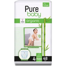 Pure Baby Organik Külot Bez 2li Jumbo 4 Beden 7-16 kg 48 Adet