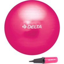 Delta 65 cm Fuşya Deluxe Pilates Topu Ve Çift Yönlü Pompa Seti
