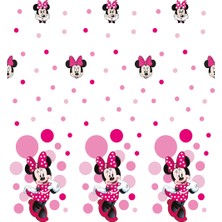 Vanilya Çocuk Odası - Sevimli Minnie Mouse Baskılı Zebra Perde