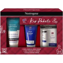 Neutrogena Hızlı Emilen Kiş Paketi – El Kremi 75 ml + Ayak Kremi 100 ml + Spf 20 Dudak Kremi