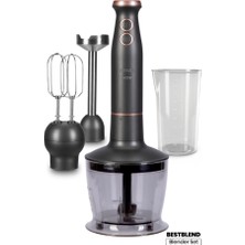 Goldmaster Bestblend Antrasit 1500 Watt 4 Bıçaklı Paslanmaz 3 In 1 Blender Seti