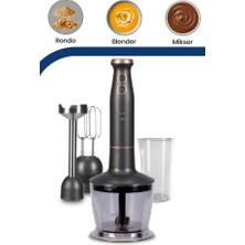 Goldmaster Bestblend Antrasit 1500 Watt 4 Bıçaklı Paslanmaz 3 In 1 Blender Seti