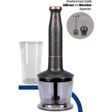 Goldmaster Bestblend Antrasit 1500 Watt 4 Bıçaklı Paslanmaz 3 In 1 Blender Seti