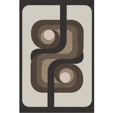 Rugs Modern Mira 999 Kahverengi Bej Soyut Desenli Dokuma Taban Tasarım Halı