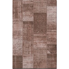 Rugs Modern Mira 970 Patchwork Kahverengi Vintage Görünüm Dokuma Taban Halı