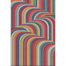 Rugs Modern Mira 1020 Çok Renkli Geometrik Desen Dokuma Taban Tasarım Halı