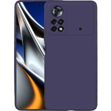 Case 4U Xiaomi Poco M4 Pro 4G Kılıf Klasik Mat Renkli Yumuşak Premier Silikon Lacivert