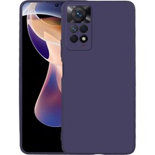 Case 4U Xiaomi Redmi Note 11 Pro 5G Kılıf Klasik Mat Renkli Yumuşak Premier Silikon Lacivert