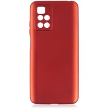 Case 4U Xiaomi Redmi 10 Kılıf Klasik Mat Renkli Yumuşak Premier Silikon Kırmızı