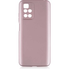 Case 4U Xiaomi Redmi 10 Kılıf Klasik Mat Renkli Yumuşak Premier Silikon Rose Gold