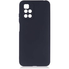 Case 4U Xiaomi Redmi 10 Kılıf Klasik Mat Renkli Yumuşak Premier Silikon Siyah