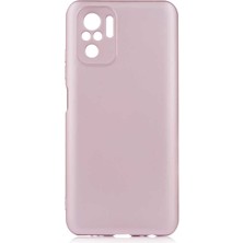 Case 4U Xiaomi Poco M5s Kılıf Klasik Mat Renkli Yumuşak Premier Silikon Rose Gold