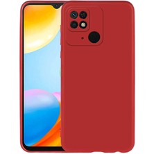 Case 4U Xiaomi Poco C40 Kılıf Klasik Mat Renkli Yumuşak Premier Silikon Kırmızı