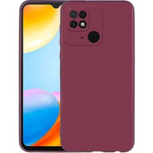 Case 4U Xiaomi Poco C40 Kılıf Klasik Mat Renkli Yumuşak Premier Silikon Mürdüm