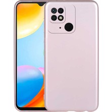 Case 4U Xiaomi Poco C40 Kılıf Klasik Mat Renkli Yumuşak Premier Silikon Rose Gold