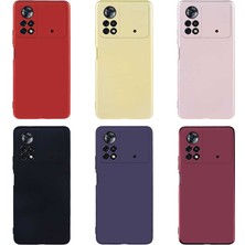 Case 4U Xiaomi Poco M4 Pro 4G Kılıf Klasik Mat Renkli Yumuşak Premier Silikon Kırmızı