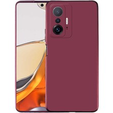 Case 4U Xiaomi Mi 11T 5G Kılıf Klasik Mat Renkli Yumuşak Premier Silikon Mürdüm