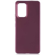 Case 4U Samsung Galaxy A53 5G Uyumlu Kılıf Klasik Mat Renkli Yumuşak Premier Silikon Mürdüm