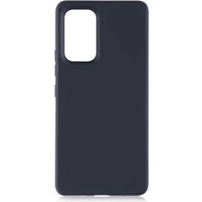 Case 4U Samsung Galaxy A53 5G Uyumlu Kılıf Klasik Mat Renkli Yumuşak Premier Silikon Siyah