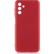 Case 4U Samsung Galaxy A13 5G Uyumlu Kılıf Klasik Mat Renkli Yumuşak Premier Silikon Kırmızı