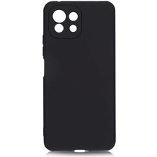 Case 4U Xiaomi Mi 11 Lite Kılıf Klasik Mat Renkli Yumuşak Premier Silikon Siyah