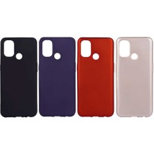 Case 4U One Plus Nord N100 Kılıf Klasik Mat Renkli Yumuşak Premier Silikon Lacivert