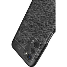 Case 4U Oppo A55 5G Kılıf Rugan Armor Deri Görünümlü Yüksek Kalite Silikon Niss Kırmızı