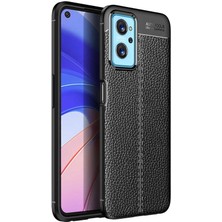 Case 4U Oppo A36 Kılıf Rugan Armor Deri Görünümlü Yüksek Kalite Silikon Niss Siyah