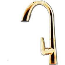 Pirima Batarya Gold (Altın) Renk 3'lü Set Evye-Lavabo-Banyo Bataryası